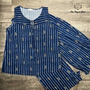 Angels by the Sea Sleeveless Sleevless Shorts Set Size OS